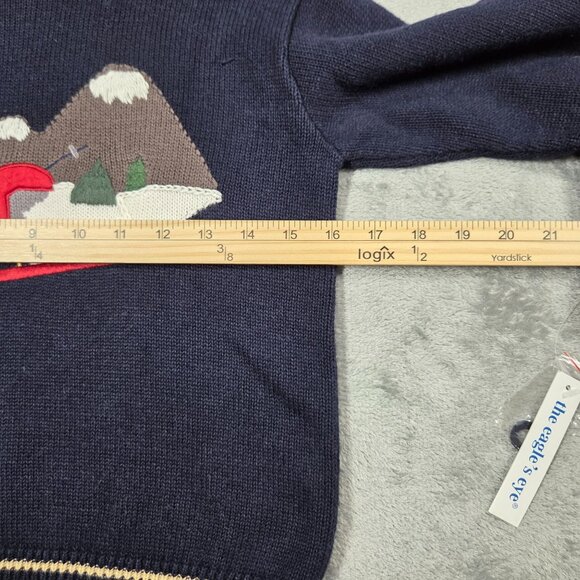 Eagles Eye Sweater Boys 6 Blue Mountain Skiing Embroidered Preppy Pullover NEW - Picture 5 of 6